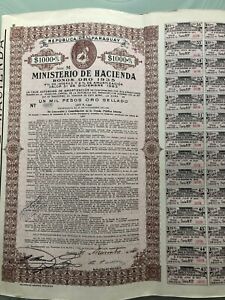 1935 Paraguay Gold Bond - $1000 with Coupons! Best Deal on eBay!