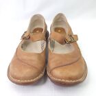 Vintage Dr Doc Martens 11507 Brown Tan Pebbled Leather Mary Jane Shoes Size 7