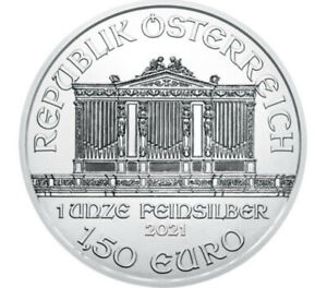 2021 Austrian Mint 999.9 Silver Austrian Philharmonic 1 oz Coin BU