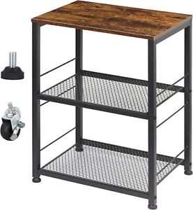 Kitchen Island Cart Trolley Rolling 3-Tier Utility Storage Dining Table Kitchen