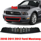 For 2010 2011 2012 Ford Mustang New Center Bumper Grille Textured Gray Plastic