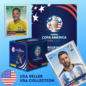 (1 of 2) Choose Lot Panini Conmebol Copa America 2024 White Parallel Stickers