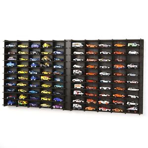 1:64Toy Car Wall Shelf, Hotwheels, Matchbox Compatible Display Case for 100 Cars