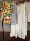 Vintage women's Polyester leisure clothing lot and Mod Barkcloth size M/L