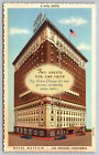 Linen Postcard Hull Hotel Mayfair Los Angeles CA Two For One Coupon A3
