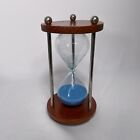 Vintage Sand Timer Wooden Hourglass Brown With Accents 7.5” Tall