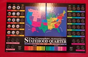 COMPLETE AMERICAN STATEHOOD QUARTERS COLLECTION ALBUM: INCL 15 STATE QUARTERS