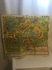 Vintage 1971 Walt Disney World MAGIC KINGDOM Park Souvenir Map Rare 28” X 25”