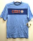 Cooperstown Collection Chicago Cubs Blue Distressed Word Short Sleeve T-Shirt