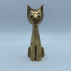 Vintage Solid Brass Cat Kitten Figurine Made in India 5