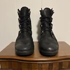 Sorel Cate Lace Womens Size 9.5 Black  Leather Waterproof Heeled Boots