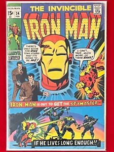 Iron Man Vol 1 #34 Marvel Comics Group Feb 1971 (Fine-VF)