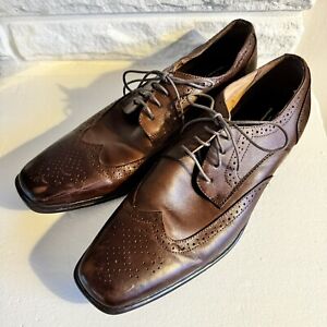Mark Nason Men's Leather Oxford Brogue Lace Up Shoes Brown Sz 10 Memory Foam