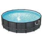 Summer Waves Elite 16ft x 48in Above Ground Frame Swimming Pool Set with Pump