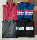 Lot of 4 Mens Travis Mathew S/S Polo Golf Shirts XL Blue Black Grey Burgundy