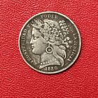 Peru 1880BF One Peseta Silver Coin With Dot