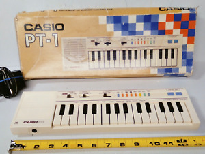 CASIO PT-1 Vintage Synthesizer Keyboard (29 Key) WORKING Batteries & Cord Adapt.