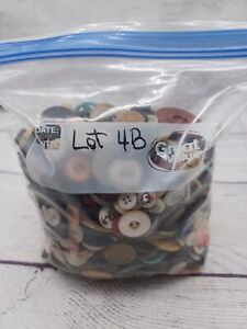 New Listing1.5lb Vtg Old Buttons Lot 4B, Mixed Colors Sizes Sewing Crafts, Estate Sale Find