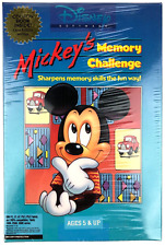 Disney's Mickey's Memory Challenge PC 3.5 & 5.25 Disks 1990 Vintage Sealed
