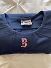 Boston Red Sox MLB Men's LARGE Majestic Navy Blue Therma Base L/S Pullover EUC