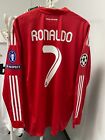 Ronaldo Real Madrid 2011 2012 Soccer Long Sleeve Jersey Red Shirt Size 2XL
