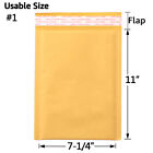 50/100/200/500 Kraft Bubble Mailers Padded Envelope Shipping Bags Seal Any Size