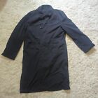 Vintage Military Rain Jacket Small Cotton Poly Blend Navy Blue Trench Coat