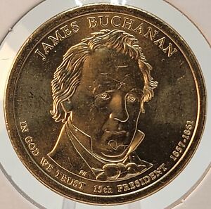 2010-D James Buchanan Presidential Dollar From Uncirculated Mint Roll