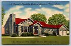 Postcard Bedford Indiana Limestone Veneer Linen Advertising, Bloomfield, Iowa