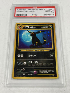 2000 Pokemon Japanese Neo 2 Umbreon Holo #197 PSA 10 GEM MINT BL12