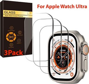 For New Apple Watch Series Ultra 49mm Full Cover Tempered Glass Screen Protector