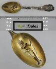 Engraved & Colored Sterling Silver Souvenir Spoon: Indian Chief Omaha, Nebraska