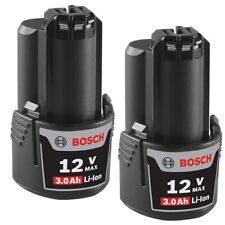 Bosch 2 Pack of OEM 12 Volt Max Lithium-Ion 3.0 Ah Battery, GBA12V30