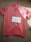 NWT Canali red short sleeve polo shirt Men's size 54 Made In Italy