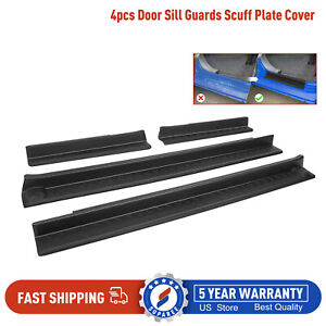 SUPAREE For 07-18 Jeep Wrangler JK Entry Guard Black Door Sill in Scuff Plate 4x (For: Jeep)