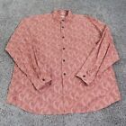 Wah Maker Shirt Mens 2XL XXL Pink Paisley Frontier Clothing Western Cowboy USA