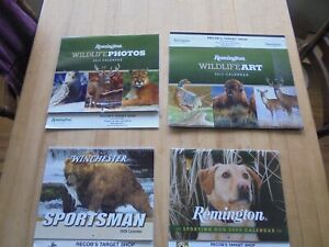 lot of 4 REMINGTON Winchester 2009 2012 wildlife dog photo dealer calendars