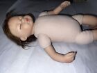 Reborn Baby Doll Girl 17” 3/4 Length Soft Body Soft Vinyl Rooted Hair Unbranded