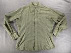 Vintage Kennington Shirt Adult Extra Large Green Stripe California Ken-Prest USA