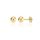 14k Gold Plated Sterling Silver Ball Bead Stud Earrings