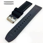 Black & Grey Double Side Rubber Silicone Replacement Watch Band Strap  Belt 4061
