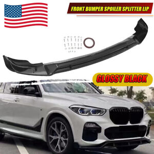 For BMW G05 X5 M Sport 2019-2023 ABS Glossy Black Front Bumper Lip Splitter Kit