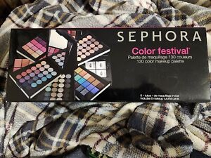 New HUGE Sephora COLOR FESTIVAL 130 color Make Up Palette Set Kit NEW IN BOX