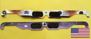 Commemorative 2 Pack  2023/2024 ISO Certified Solar Eclipse Glasses USA Stock
