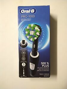 Oral-B Pro 1000 Crossaction Electric Rechargeable Toothbrush Black Plaque Remove