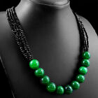 300.00 Cts Enhanced Spinel & Emerald Round Beads Necklace NK 45E98