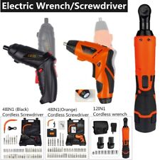 Cordless Electric Ratchet Wrench/Screwdriver Power Tool with Battery & Charger