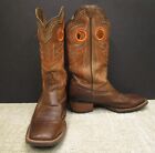Ariat Boots Men 12D Brown Western Wildstock Cowboy Leather Square Toe Rodeo