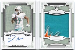2021 National Treasures Jaylen Waddle Rookie 1st Edition 4 Color Patch Auto #/99