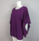 CAbi Peek Pullover Knit Top French Violet Purple Stretch Style #3708 Sz Large